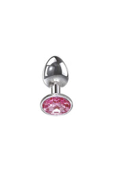 Adam & Eve Metal Butt Plug with Pink Gem Small Pink Butt Plugs